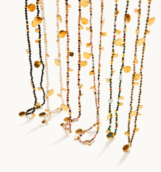 "Smarties" Short Gold Plated Necklaces