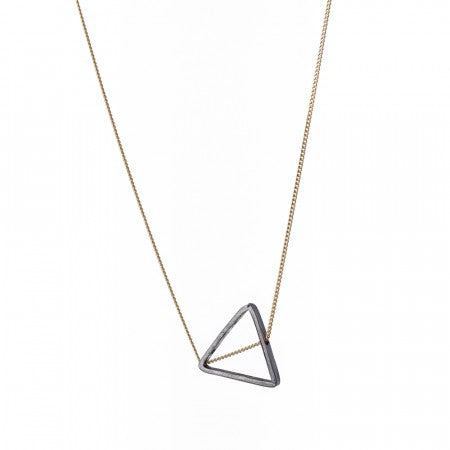 Geometrical Elements BLACK | Gold plated Chain
